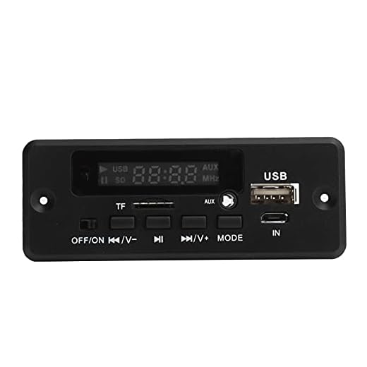 SYH&AQYE TF02CAV 12V5V Placa decodificadora, módulo de decodificação WAV universal com USB/cartão de memória, rádio FM e funções auxiliares, suporta 2.0USB/SD, reprodução de pasta