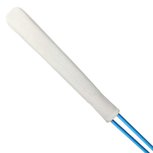 Craftsman Golf Classic Well Made White Leather Alignment Stick Cover Holder 14' Hold at Least 3 Sticks (White)