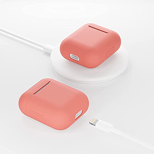 Protective Case for Apple Airpods 1 Silicone Case Airpod Case (Coral) - Image 4