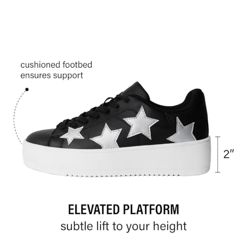 J. Adams Hero Platform Sneakers for Women - Casual Lace Up Fashion Tennis Shoes - Thumbnail 3