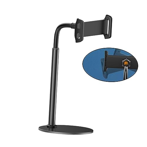 Angoily 1pc Adjustable Telescopic Phone Stand for Tablets and Mobile Phones for Home Office and Outdoor Use Black