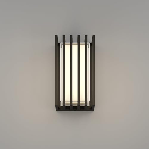 Applique murale LED extérieure design en aluminium noir avec éclairage modulable