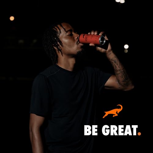 New G.O.A.T. Fuel® Energy Drink - Sugar-Free Pre-Workout Energy- Increase Mental and Physical Performance - With Cordyceps Mushrooms, BCAAs and Electrolytes (Pack of 12) (Watermelon Fruit Punch)