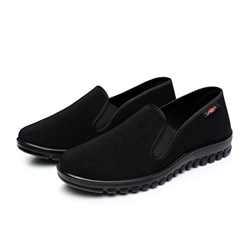 Mens Kung Fu Shoes Black Martial Arts Flat Chinese Slippers Slilp On Cloth Fashion Sneakers2