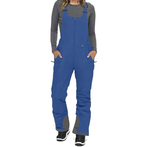 Ski Jumpsuit Women Ski Snow Overalls Insulated Bib Waterproof Winter Pants Adjustable Suspenders Insulated Coveralls