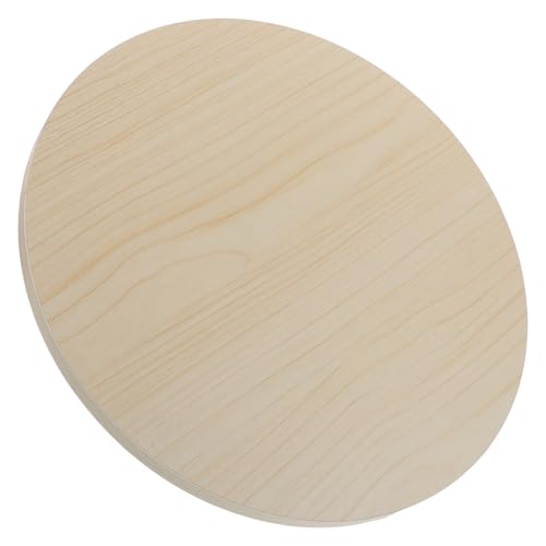 Cabilock Tablero Redondo de Madera Maciza Beige 30 Cm para Mesa Auxiliar Pequeña, Encimera Circular de Repuesto, Superficie Lisa Resistente para Comedor, Sala y Oficina