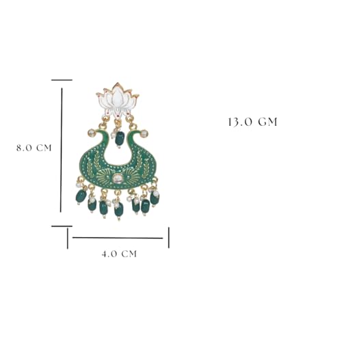 Image of Nilu's Collection Handmade Antique Designer Floral Jhumka for Women & Girls | Made of Brass | Any occasion, festival, function