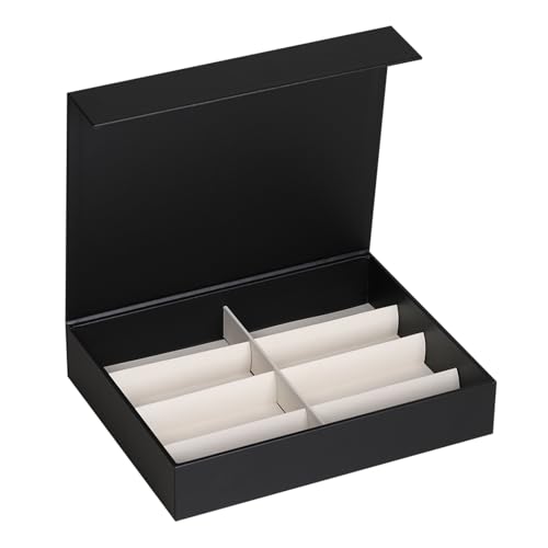 Image of AUTOARK Leather 8 Slot Sunglasses Organizer,Eyeglasses Holder for Men Women,Multiple Glasses Display Case,Black,MKAW051