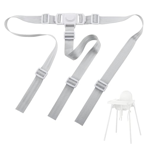 High Chair Straps Compatible with IKEA ANTILOP High Chair Replacement Strap for IKEA High Chair Accessories Extra Strong 3-Point Adjustable Strap Fit for Keekaroo Baby High Chair
