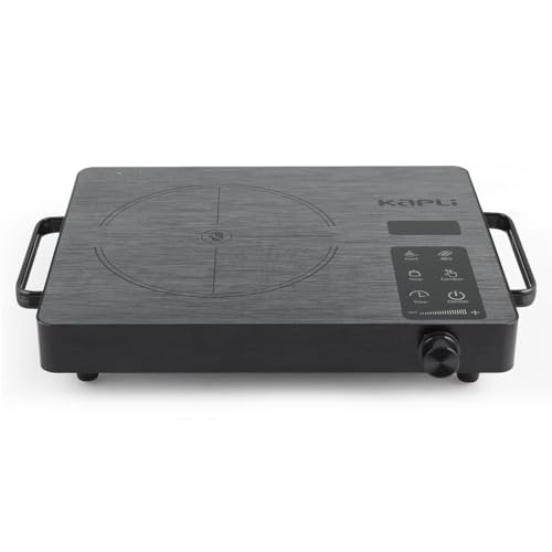 Image of Kapli Premium Black Beauty 2500 Watt Infrared Induction Cooktop,Touch Panel |Use with All Utensils|1-year Warranty