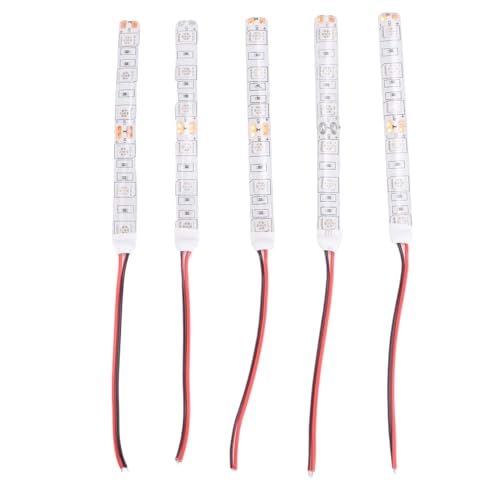 Geofray 5Pcs 10Cm Impermeable Azul 5050 Luces de Tira Llevadas DC 12V Caravana Coche