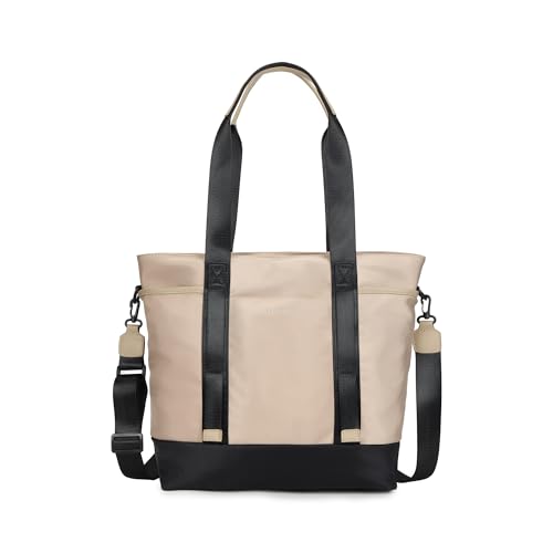 Image of Fastrack Tote Vibe Women Laptop Tote | Nylon 15-Inch Padded Laptop Sleeve, Spacious Main Compartment with Organiser Pockets, Multiple External Quick-Access Pockets, Dual Webbing Handles