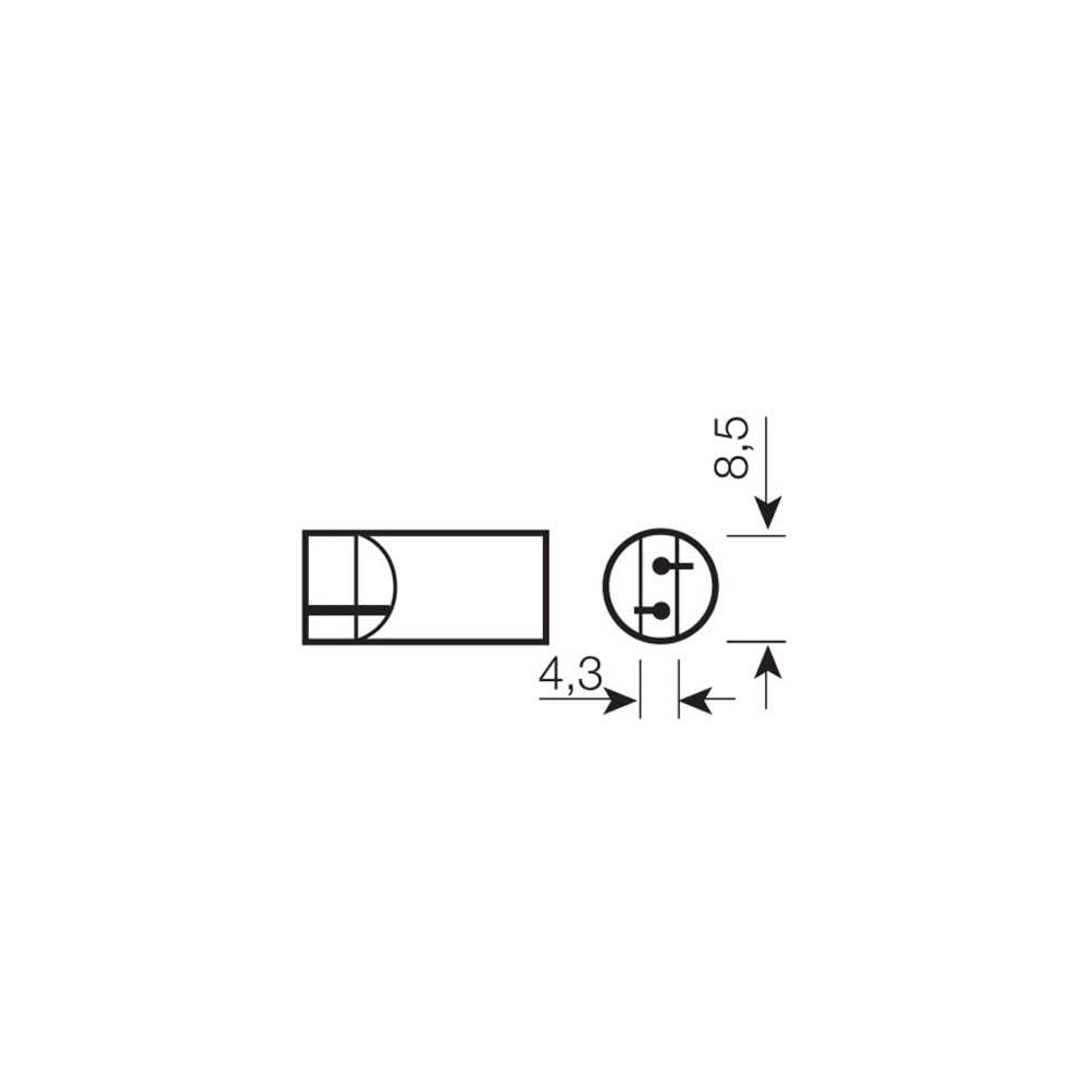 Tubo Fluorescente T2 11W/740 W4.3x8.5d, Luce Bianca Neutra 4000K, Compatibile LUMILUX T2 FM 11W 740, Dimensioni 7x421mm
