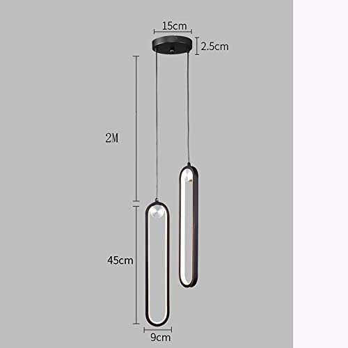 Petit lustre LED 18W double tête creative chevet réglable - 5