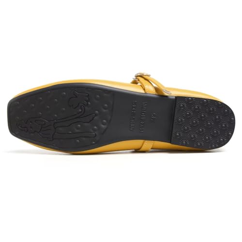 Image of LUXINYU Women's Slip on Flats,Classy Round Toe Solid Classic Mary Jane Ballet Dance Shoes Soft Comfortable PU Flat Shoes