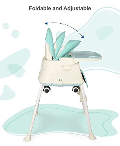 Image of StarAndDaisy Comfort Baby High Chair for Feeding with 4 in 1 Multifunctions for 6 Months to 3 Years Girls & Boys, Height Adjustable, Detachable Food Tray & One-Hand Adjustable (Blue)