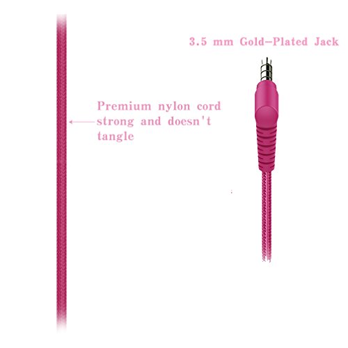 Image of ELECDER i37 Kids Headphones for School Children Girls Boys Teens, Rose /Pink | Foldable Adjustable Lightweight, 3.5mm Audio Jack On Ear Headphones for Smartphones Chromebook Computer PC Tablets Travel