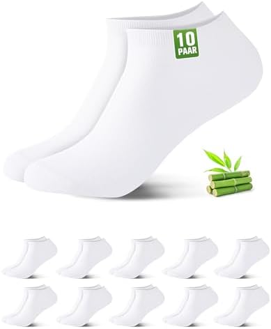 Effeet 10 Par Skarpetki Krtkie Bambusa Dla Mczyzn I Kobiet  Wygodne,  Oddychajce, Krtkie Skarpety Letnie do Kostki, Unisex, Idealne na Co  Dzie, Biay 39-42 : Amazon.pl: Moda