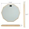 CROWNSHOP Drum Practice Pad and Sticks Double Sided Silent Practice Drum Pads 12-Inch Silent Snare Drums Training Kit for Adults Kids Includes Sticks Oxford Storage Bag #1