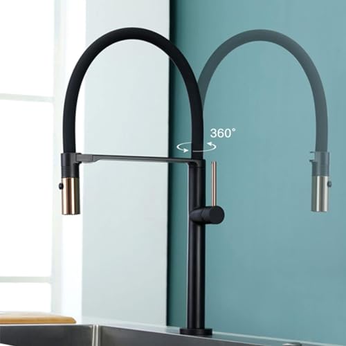 Robinet de cuisine avec tête de pulvérisation rétractable mitigeur d'évier - 4