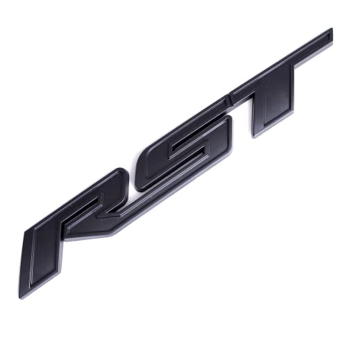 Image of 1Pc RST Tailgate Emblem Letter Badge Inserts Sticker Replacement for 2019 2020 2021 Silverado 1500 Tahoe Yukon SUV 4x4 (Matte Black)