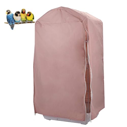 Image of QBLEEV Birdcage Covers, Parrot Large Cage Cover Shade, Pet Universal Blackout Windproof Light-Proof Sleep Reduces Distractions Night Accessories Cloth Without Cage-14.1x18.5x35.4in (LxWxH)