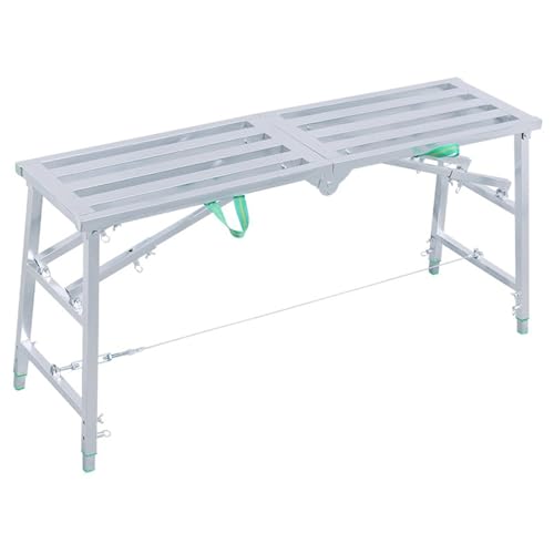Escabeau portable robuste en tubes galvanisés avec plateforme de travail réglable - 2