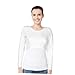 BESPORTBLE Long Sleeve Top Fitted Undershirt for Women Lightweight Layering Tee Soft for Casual and Daily Wear for All Seasons Elegant and Comfortable Design White
