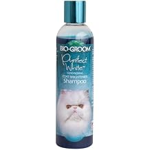 Bio-Groom Purrfect White Cat Shampoo Color Enhancing Pet Shampoo, Cat Bathing Supplies, Kitten Wash, Cat Grooming Supplies, Cruelty-Free, Made in USA, Coat Brightener Shampoo 8 fl oz 1-Pack