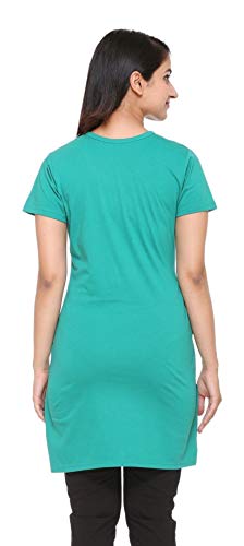 Image of In Love Women's Printed Cotton Plus Size Longline T-Shirt Half Sleeve with Pockets Pack of 2