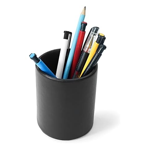 DreamsEden PU Leather Pen Cup, Pencil Holder Cover