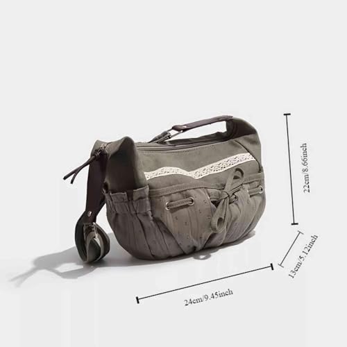 coquette crossbody purses for women, y2k bow purse cross body bag, cute canvas messenger bag grunge aesthetic shoulder bags4