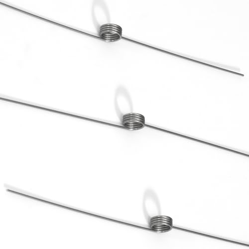 GUNGY Torsionsfeder Edelstahl Drehfeder Drahtdurchmesser 0,5 mm Innendurchmesser 4 mm Armlänge 40 mm 180° 4 Runden Maximaler Einsatzwinkel 52° Linksdrehend Größe 0,5x4x40 mm