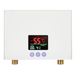Elektrischer Mini-Durchlauferhitzer mit LED-Display und 3-stufiger Temperatursteuerung für die Küche, 5,5 kW [Energieklasse A]