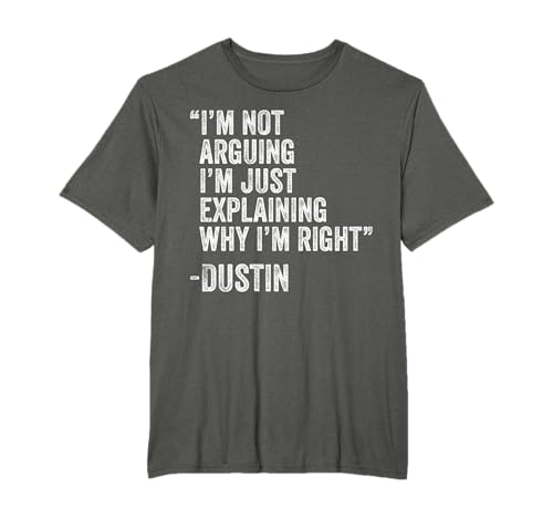 Dustin Zitat Lustiger Geburtstag Custom Name Idee Ingenieur T-Shirt