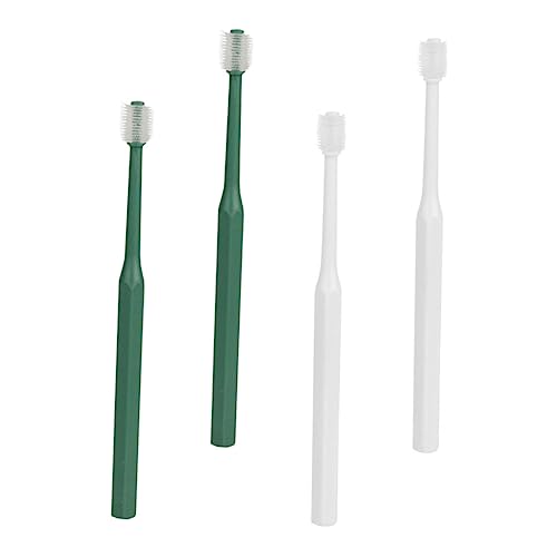 CIYODO 4pcs Pet Toothbrushes Dog Cat Puppy Oral Care Brush Set Portable Pet Supplies