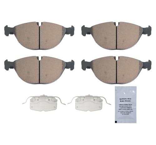 Image of HUSCH Front Ceramic Brake Pads Kit Fit For BMW X5, For X6 | Clean Wheels, Quiet, Short Braking Distance, Responsive Braking, Long Service Life, for Various Weather, Road Performance