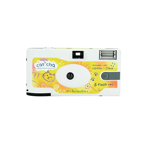 Image of Retocolor Cat'cha 35mm Disposable Film Camera 27EXP, ISO400, Color Negative Film, Focus Free, Easy to Use, Built in Flash, Single Use (Film and Battery Included) (CAT'CHA)