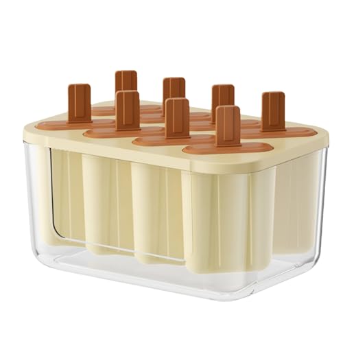 Molde para polos de hielo | Moldes de silicona de 8 cavidades para paletas pequeñas, herramienta antiadherente para hacer polos de hielo para mermelada, gelatina, , pudín de frutas