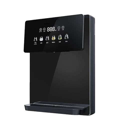 Dispensador de agua de calor instantáneo, unidad fría caliente sin tanque de 2200W con bloqueo de niño, ajustes de 6 temperaturas y 4 volúmenes, diseño de montaje en pared para uso en cocina de oficin