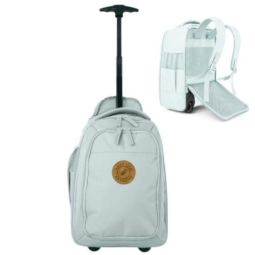 Bordlite Ryanair Cabin Approved Wheeled Backpack 40x25x20cm 2 in 1 Lightweight Trolley Bag & Rucksack on Wheels (20L) Underseat Hand Luggage for Travel Business Weekend Trips - Blue