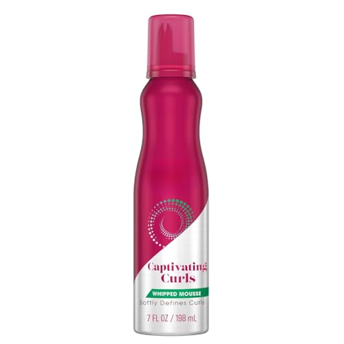 Curl Defining Hair Mousse for Soft, Flexible Hold and Frizz Management, Lightweight Whipped Formula for Wavy and Curly Hair, Long-Lasting Style Support, 7 oz