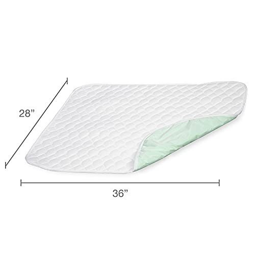 Image of DMI Waterproof Sheet to be Used as a Bed Pad, Bed Liner, Mattress Protector, Pee Pad, Furniture Cover or Seat Protector with Quilted Slide Sheet and 4 Layers of Protection, Without Straps, 28 x 36