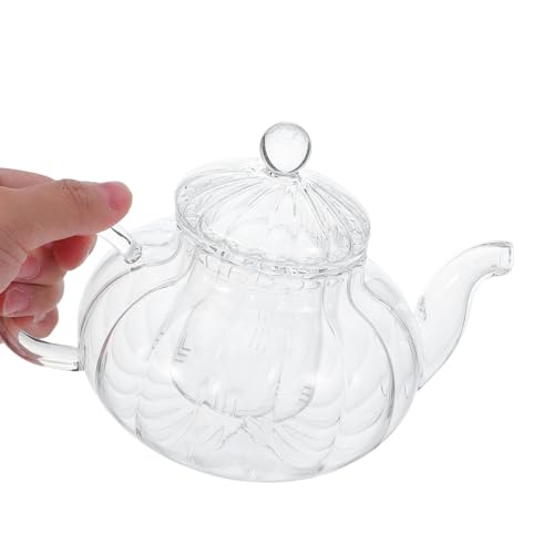 Théière rétro en verre DOITOOL bouilloire haut de gamme en forme de citrouille