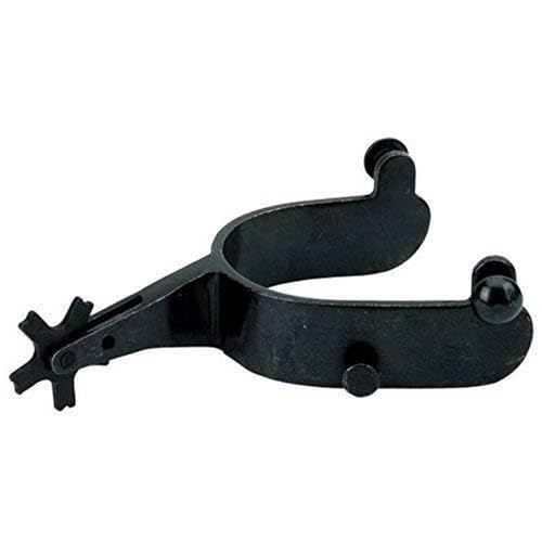 Éperons de taureau Weaver Leather décalés 22 1/2 degrés en acier noir stable
