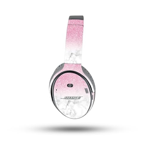Image of MightySkins Glossy Glitter Skin Compatible with Bose QuietComfort 35 II Headphones - Marble Glitz | Protective, Durable High-Gloss Glitter Finish | Easy to Apply