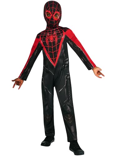 Rubies Official Disney Spiderman Miles Morales Gamerverse Child Costume Kids Superhero Fancy Dress Size Age 7-8 Years Halloween