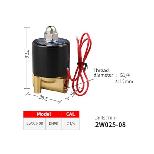 Électrovanne normalement fermée pour stopper les fuites d'eau et huile 12V - 3