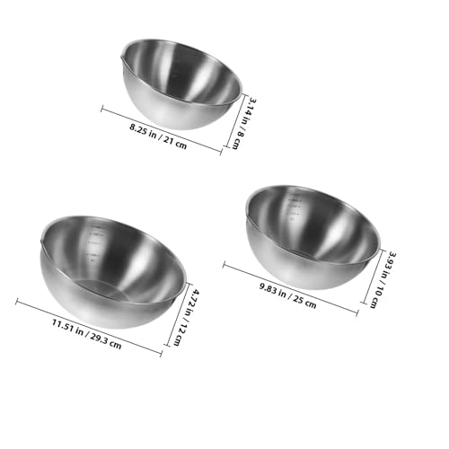 Set de 3 Tazones de Mezcla de Acero Inoxidable LABRIMP miniatura 2