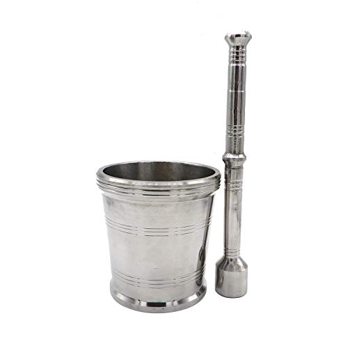 Tanish Trading Stainless Steel Mortar and Pestle | Spice Grinder | Molcajete